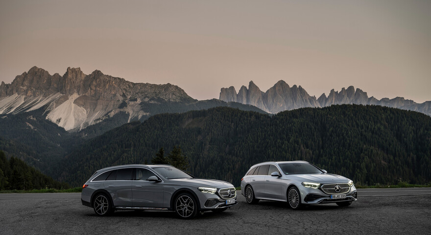 Mercedes-Benz E-Klasse vor Bergkulisse