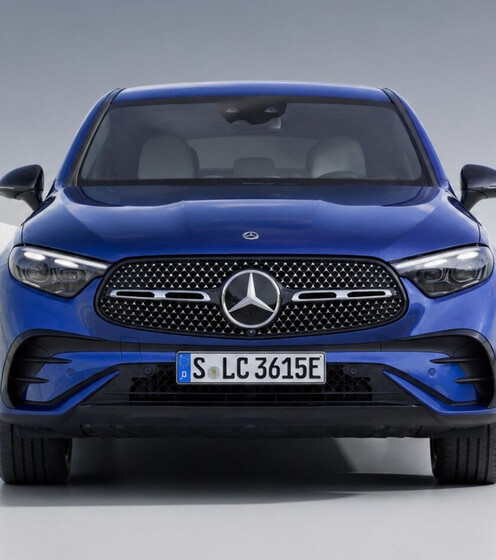 Mercedes-Benz GLC Coupé Mercedes-Benz GLC Coupé in blau, Frontansicht