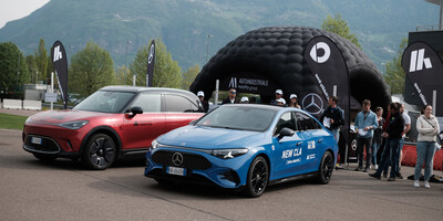 Mercedes-Benz CLA und smart #1 Mercedes-Benz CLA und smart #1 stehen beim e-Drive Day 2026 zur Testfahrt im Safety Park bereit