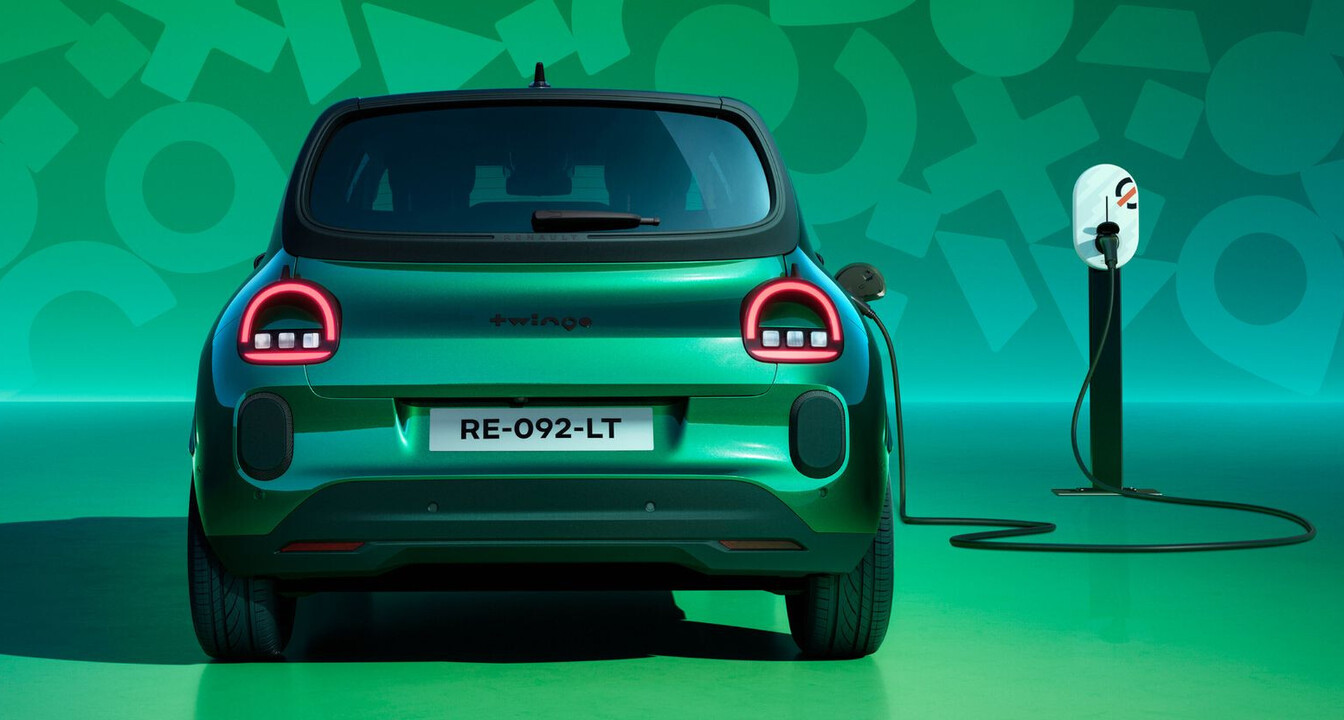 Renault Twingo verde, retro