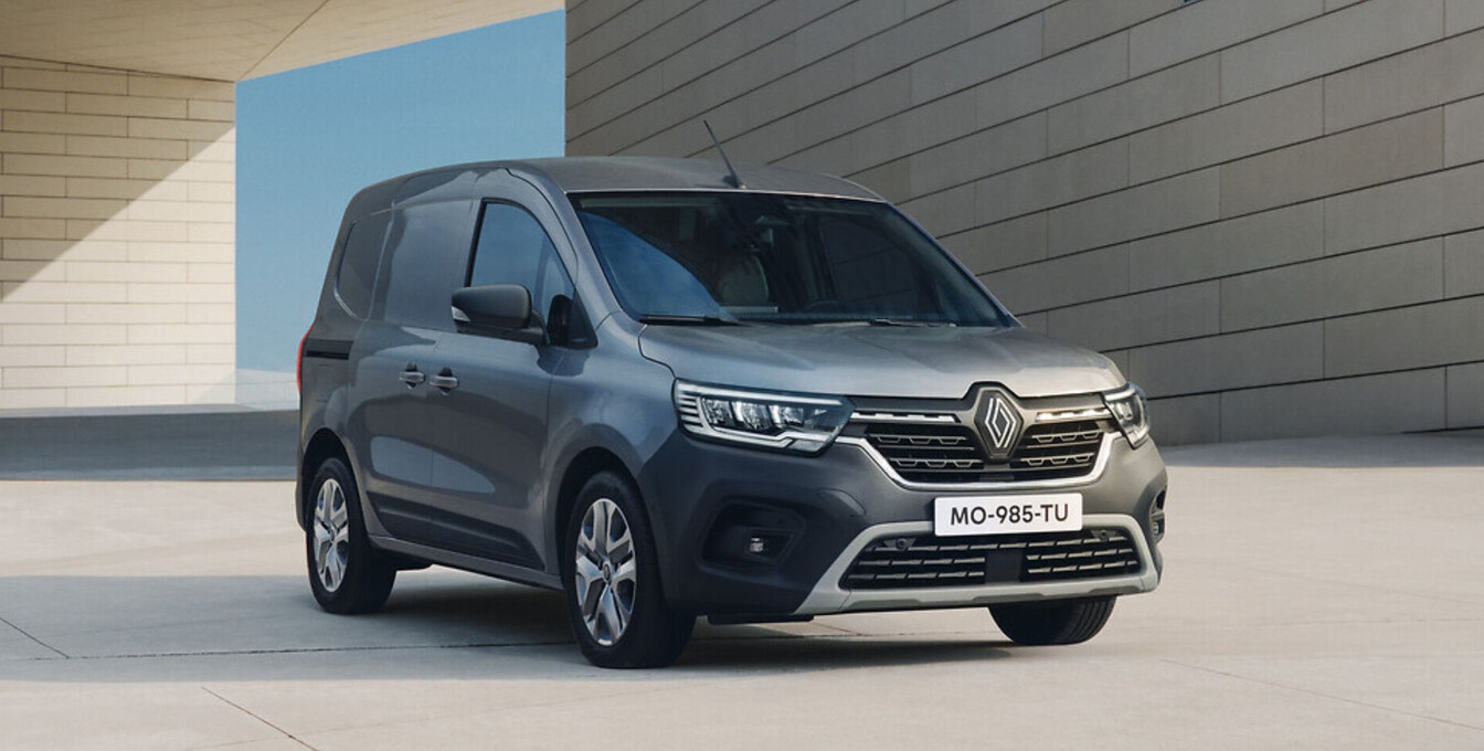 Renault Kangoo Van in silber, Frontansicht