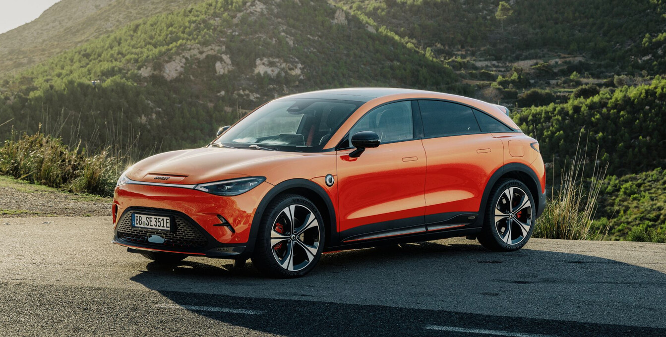 smart #3 in orange, Seitenansicht
